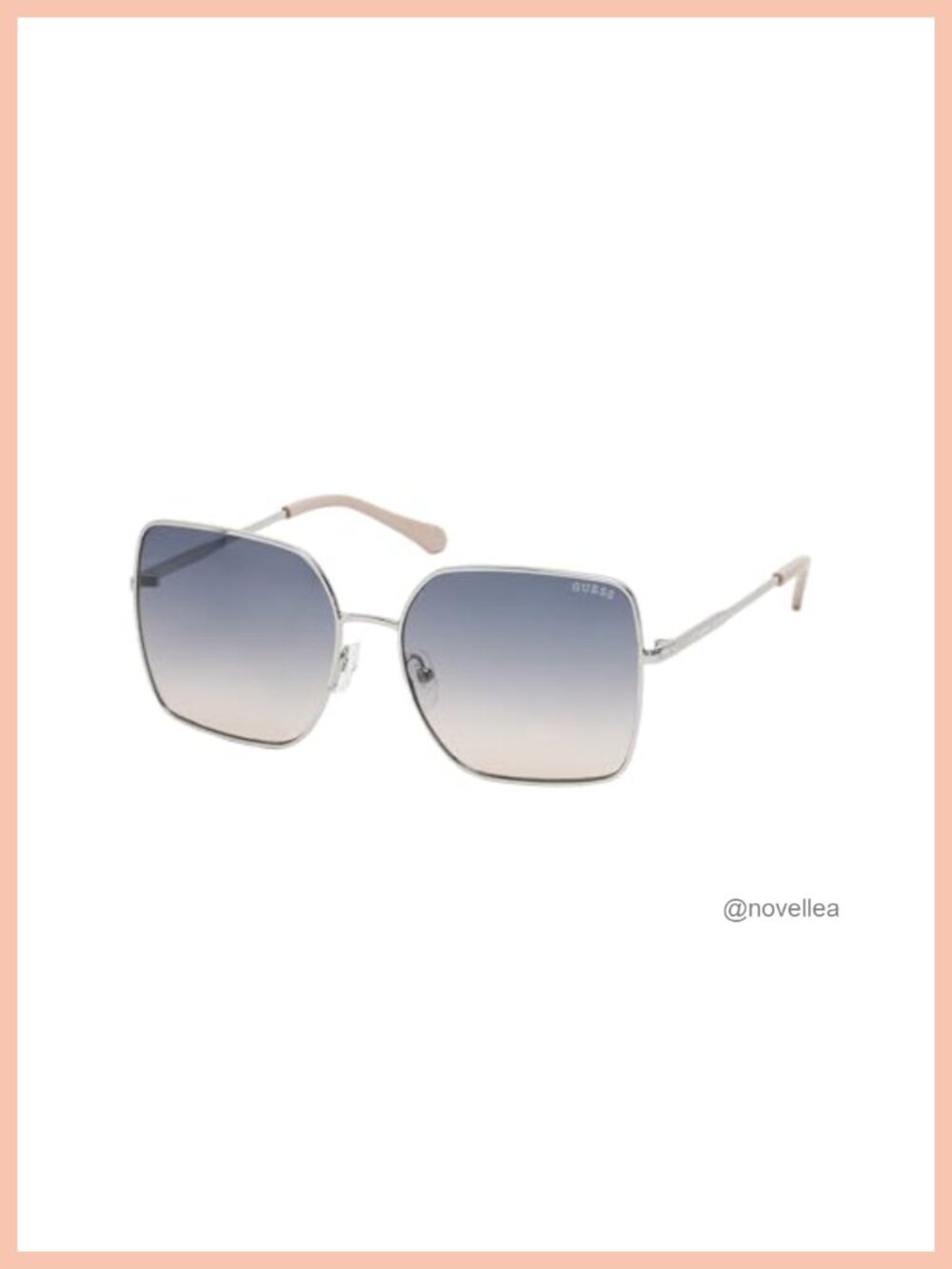 GUESS Aviator Sunglasses Metal Frame Wrap Around Gradient Lens